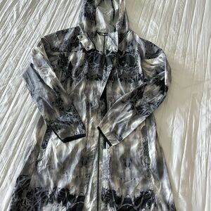 North Face Flyweight Jacket Black White Tie Dye Size Small